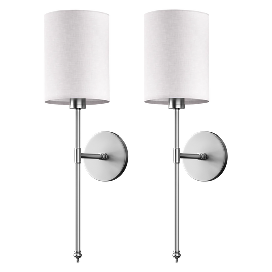 WIRELESS CYLINDRICAL WALL SCONCES (SET OF 2)